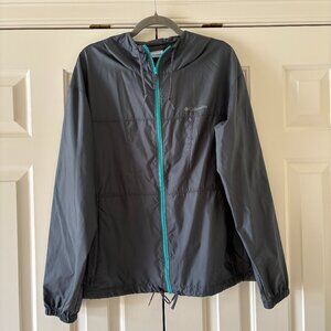 Women's Columbia Lightweight Hooded Gray Windbreaker NWOT XL
